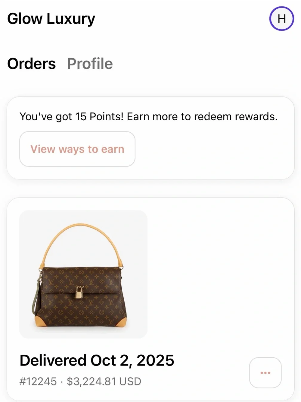 Louis Vuitton Brown Monogram Messenger Bag with Tan Accents and Gold Hardware